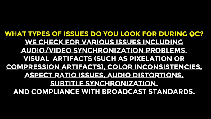 do video qc for professional delivery standards
