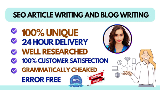 do exceptional SEO article writing or blog writing within 24 hours