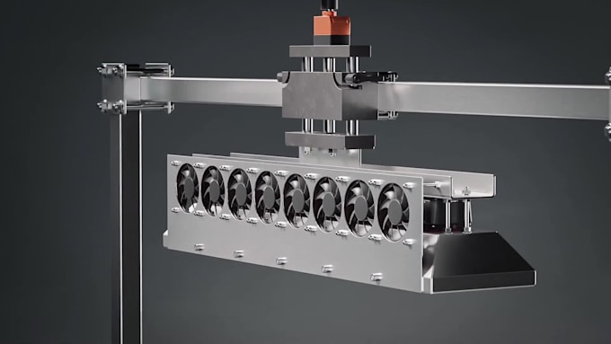 do 3d industrial animation engine, 3d industrial mechanic engine video