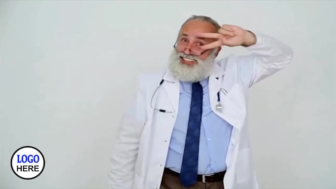 add logo and website in funny dr dance short video