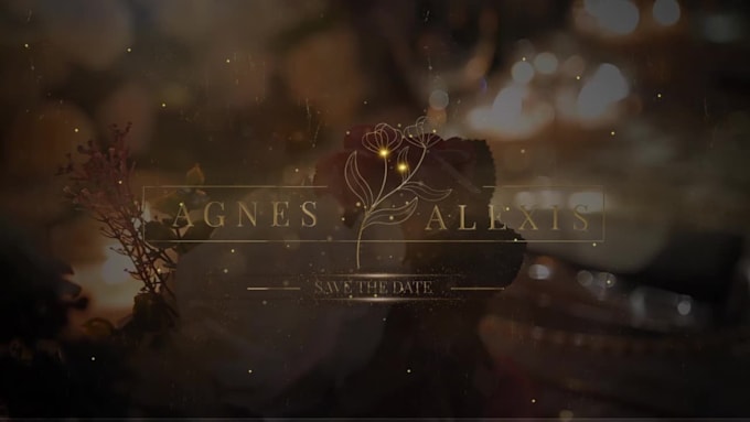 create luxury and elegant with gold animation title