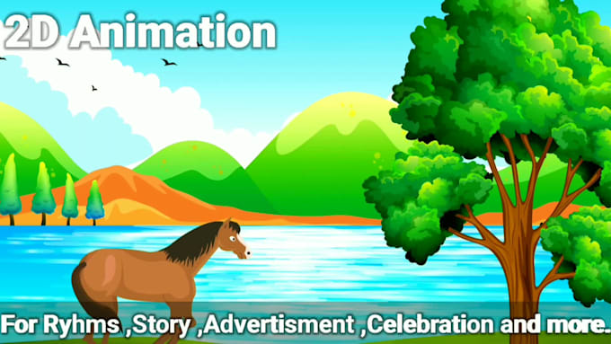 make 2d cartoon animation for rhymes , story and more