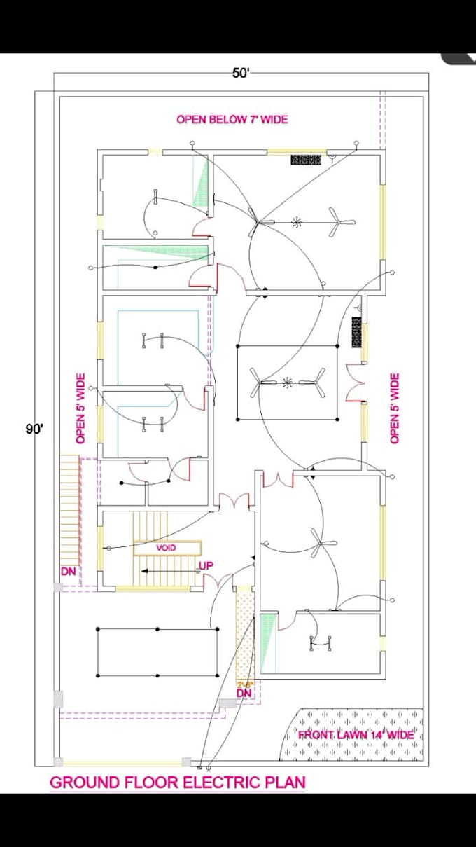 draw electrical floor plan,eld,sld,solor design, electrical layout,panel board