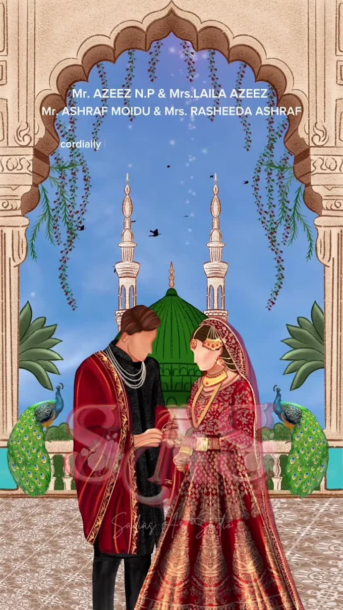 make customized digital wedding invitation card