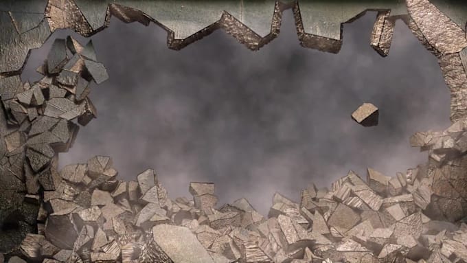 make wall exploding logo reveal