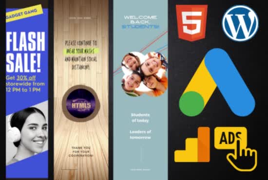 design magnifique HTML5 banner ads for google display ads