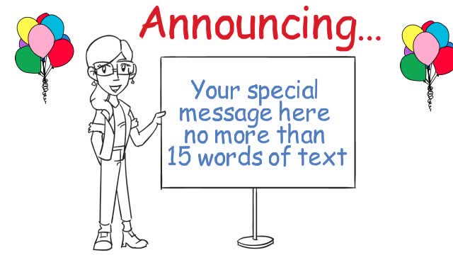 create personalised whiteboard announcement video