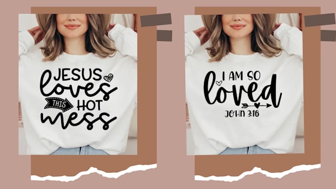 do custom typography christian t shirt design
