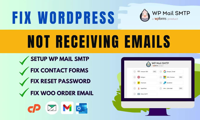 fix wordpress email issues, smooth delivery for contact form 7, password resets