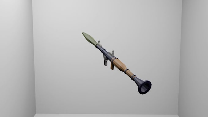 create low poly game ready weapons for your project