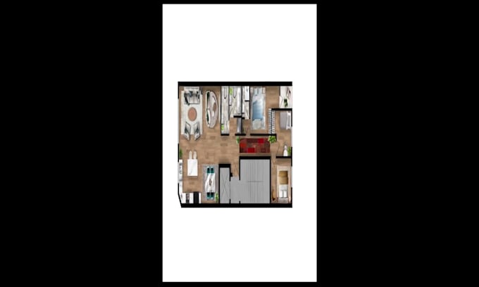 Draw 2d plan interior sketch using the procreate app by Hengamehmsv ...