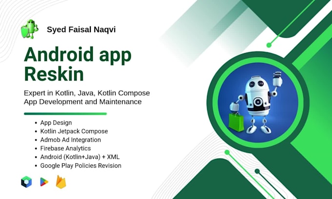 reskin android app or redesign android app