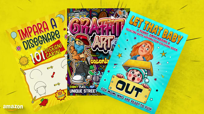 kdp book cover design, coloring book cover or low content book for amazon kdp