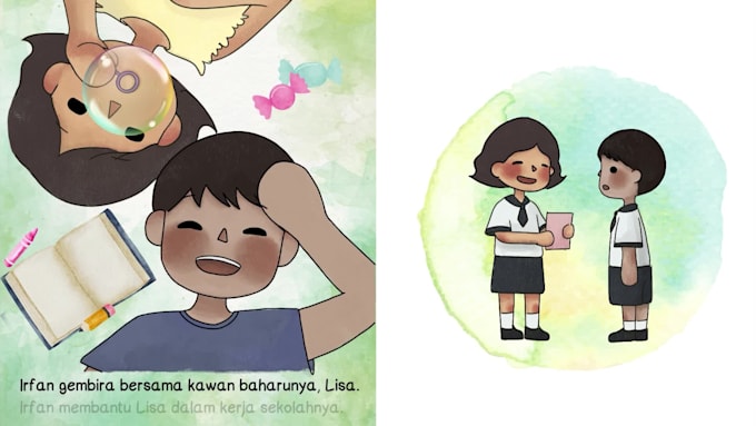 turn your children book illustrations into animation