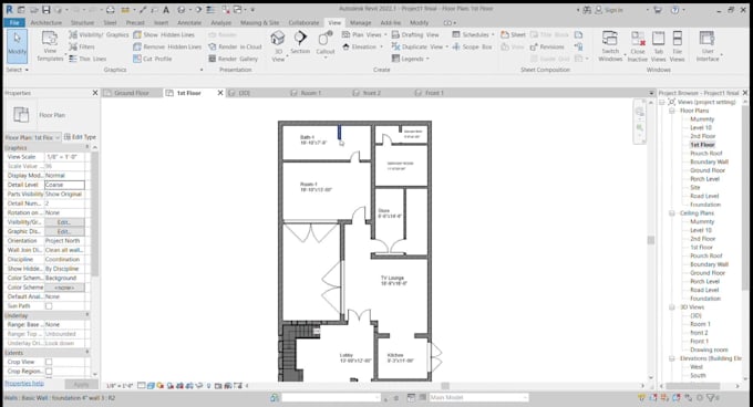 draw architectural floor plans and mep in revit