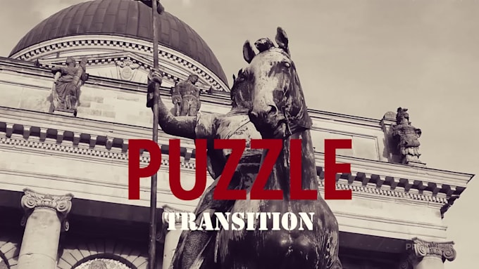 do puzzle transition, game and movie trailers