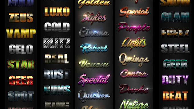 give you 650 amazing premium photoshop text effects