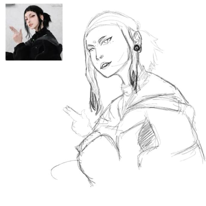 do pencil digital portraits