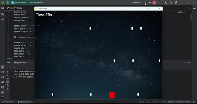 Make games using pygame in python by Pinakibera8 | Fiverr
