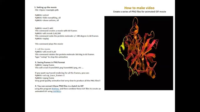 do anything in pymol software high quality images, videos, etc