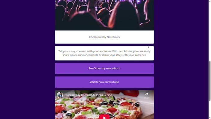 create a professional link in bio landing page