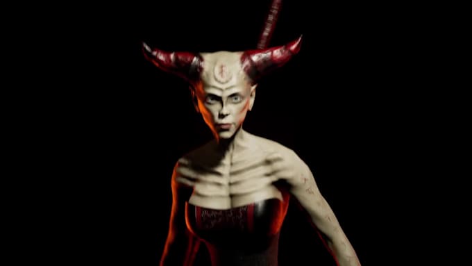 deliver fantasy humanoid character,animate3d,modular model,3d sci fi retopology