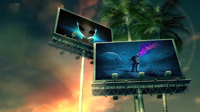 make cinematic billboard logo or brand reveal