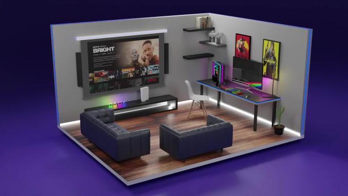 Gaming room 3D Model