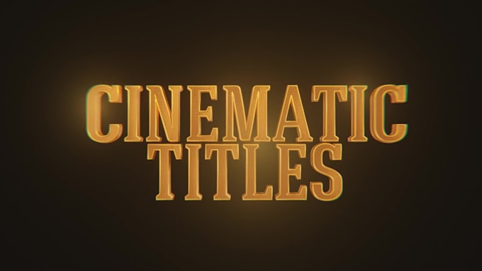 create cinematic title opening for your trailer or video