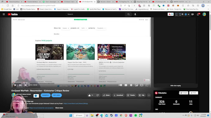 create a kickstarter critique video on your  project