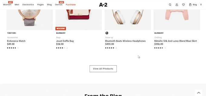 develop a b2c, b2b ecommerce website with agents