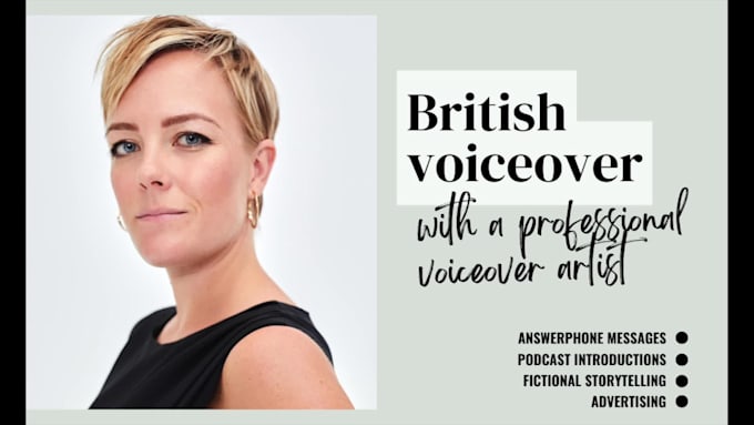 record a professional voice over for your project
