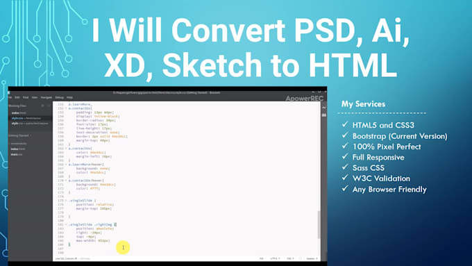 do PSD to HTML responsive bootstrap with sass CSS