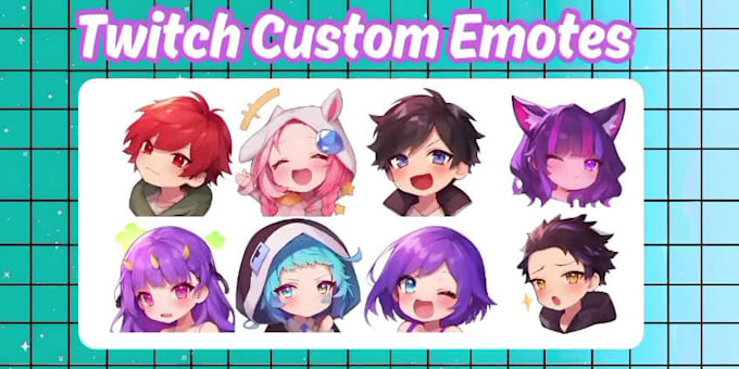 draw custom emotes or stickers for twitch, youtube, discord