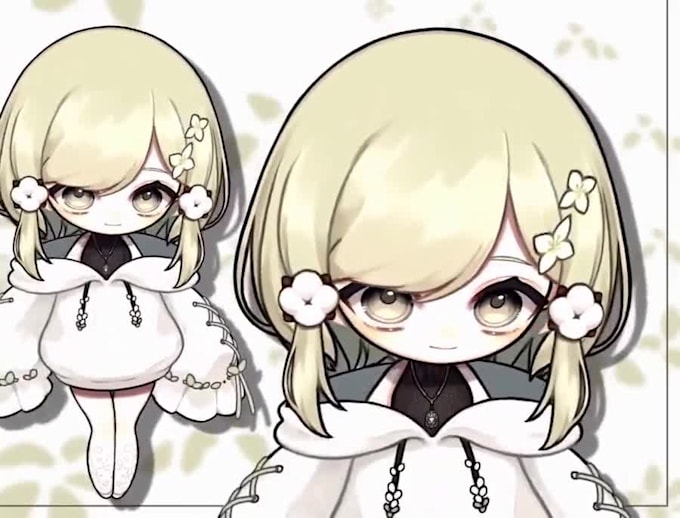 design and rig chibi vtuber charcat, live2d model, anime chibi, live2d rigging,