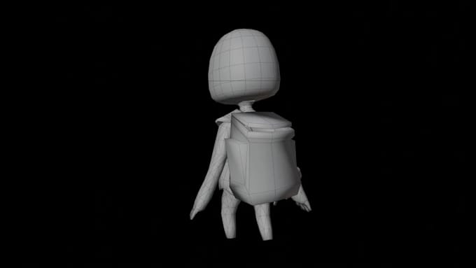 create a low poly 3d character