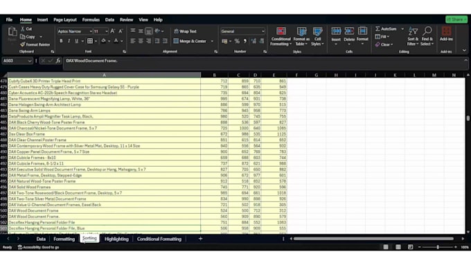 clean, format and organize your data