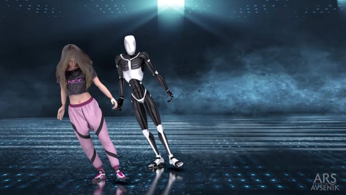 Free 3d character animations from MoCap animated gif