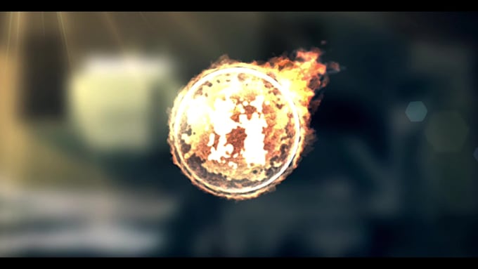 make water and fire logo animation