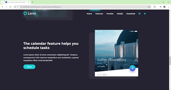 create modern HTML CSS website clean and responsive