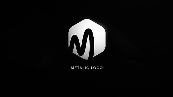 create glossy metalic logo reveal intro
