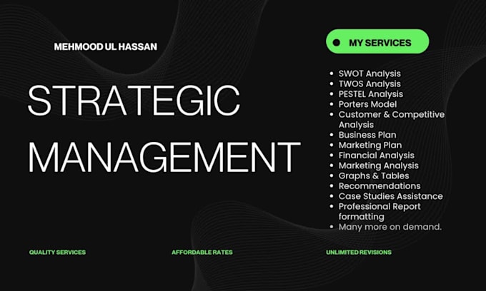 assist you in strategic management and case studies