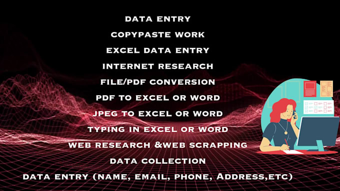 do data entry, data mining, web research and copypaste