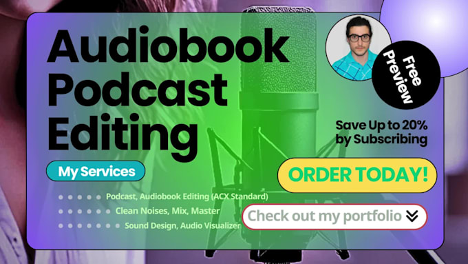 provide professional podcast and audiobook editing services