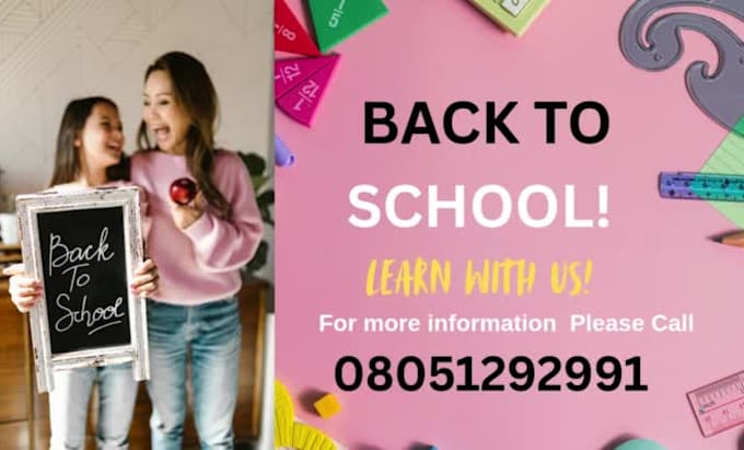 design school, summer camp, educational flyer grab attention