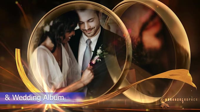 create indian romantic wedding invitation video