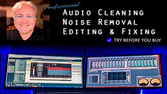 clean, restore, denoise, provide audio editing for voice or music