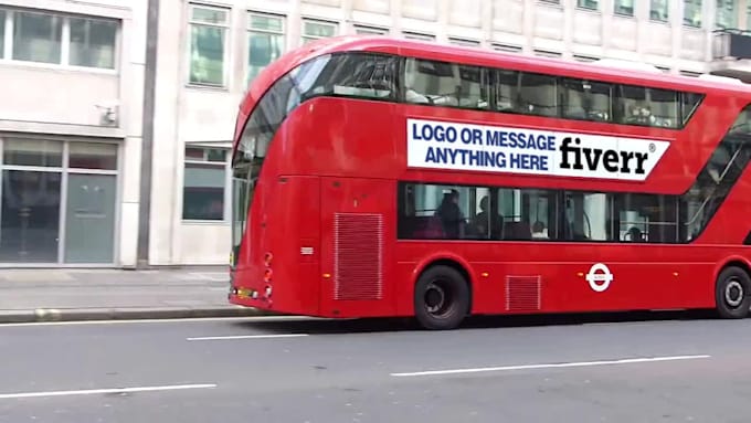 add anything to a london routemaster bus billboard video