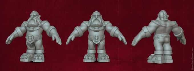 make 3d characters and sculpt everything for 3d printing