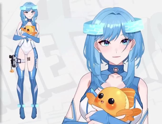 Draw and rig live2d vtuber model, 2d vtuber rigging in anime style for ...